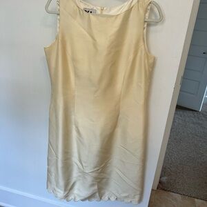 Cream Sheath Mini Dress for Wedding Guests